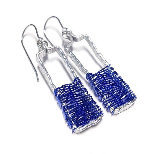 Handmade wire-wrapped earrings