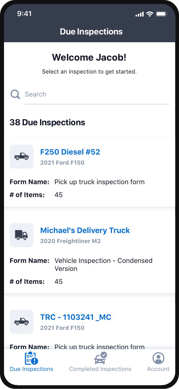 Pending Inspections