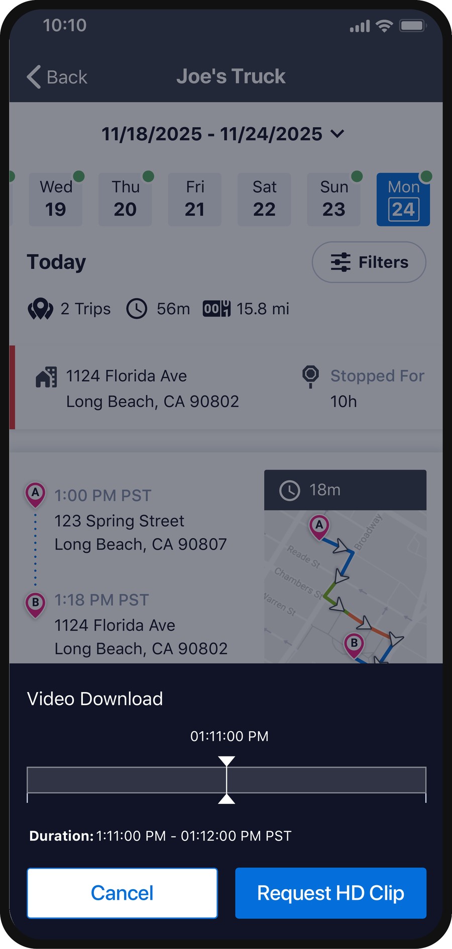 Video download drawer
